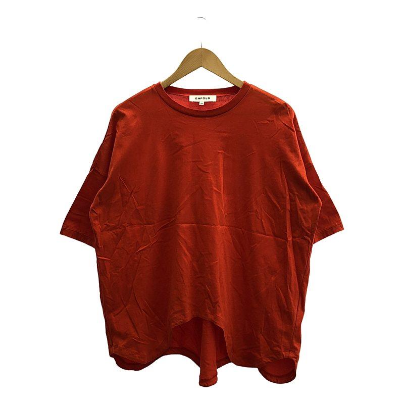 ENFOLD - ENFOLD / エンフォルド | 2023SS | WAVE－HEM T－SHIRT / ウェーブ カットソー Tシャツ | 38 | オレンジ | レディース ENFOLD / エンフォルド | 2023SS WAVE−HEM T−SHIRT ウェーブ