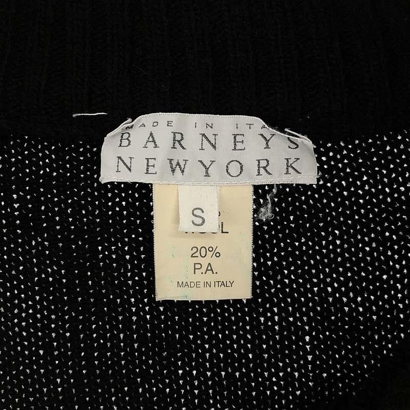 BARNEYS NEWYORK / バーニーズニューヨーク | イタリア製 ウール混 ハーフジップニット | S | ブラック | メンズ｜kldclothing｜05