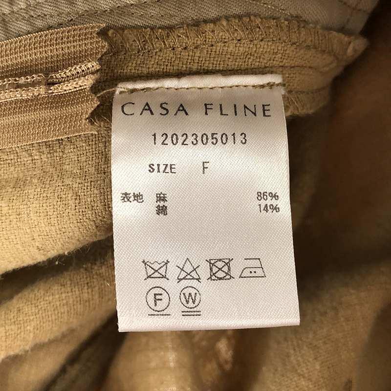 CASA FLINE / カーサフライン | リネンワイドオールインワン | F | ベージュ | レディース｜kldclothing｜06