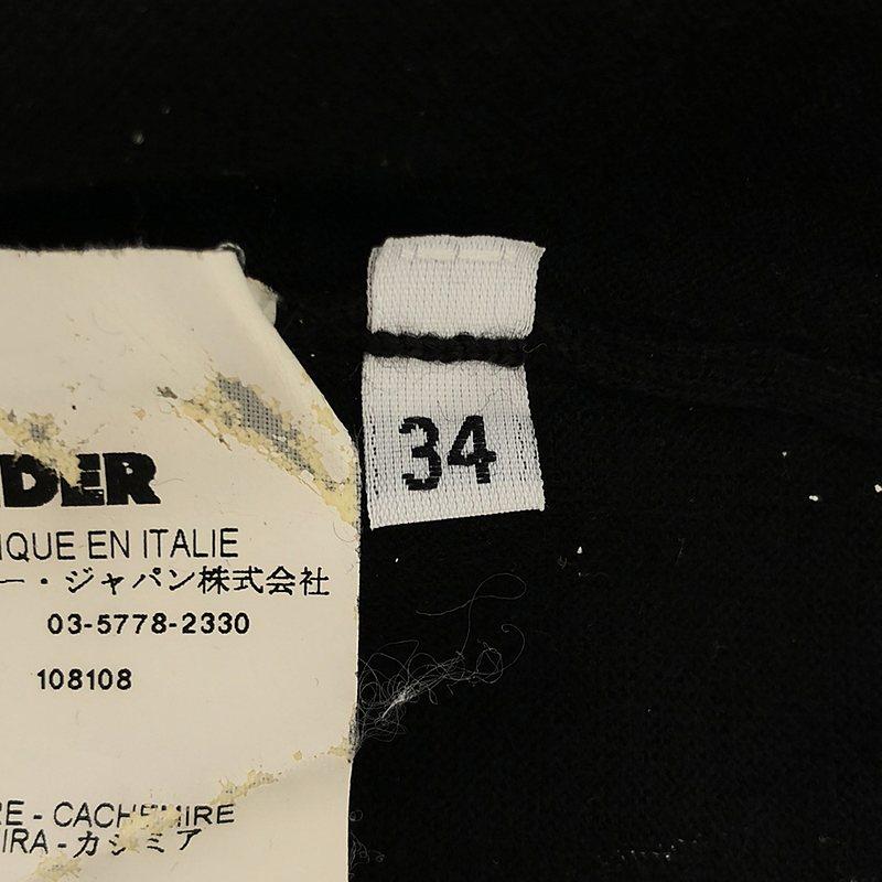 JIL SANDER - JIL SANDER / ジルサンダー | カシミヤ ディープネック ニット | 34 | ブラック | レディース JIL SANDER / ジルサンダー | カシミヤ ディープネック ニット