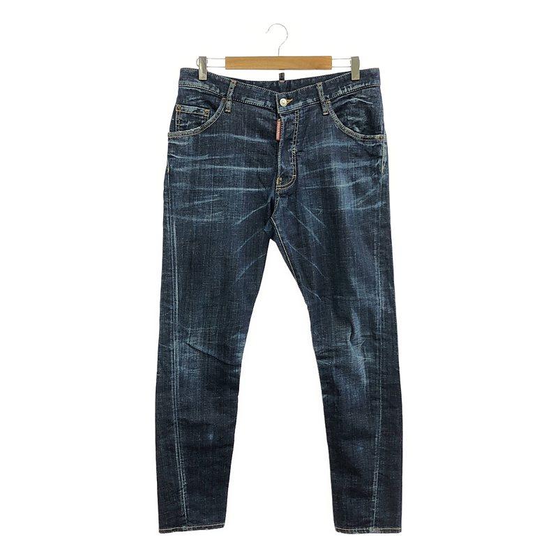 DSQUARED2ダメージ加工パッチワークデニムパンツ48