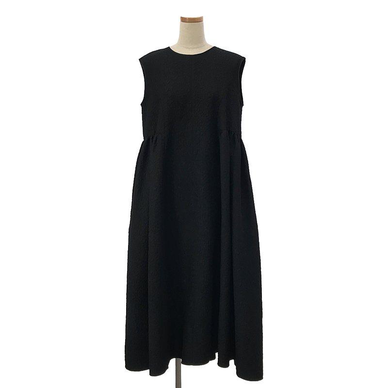 美品】yori フクレサイドギャザーワンピース ブラック 36