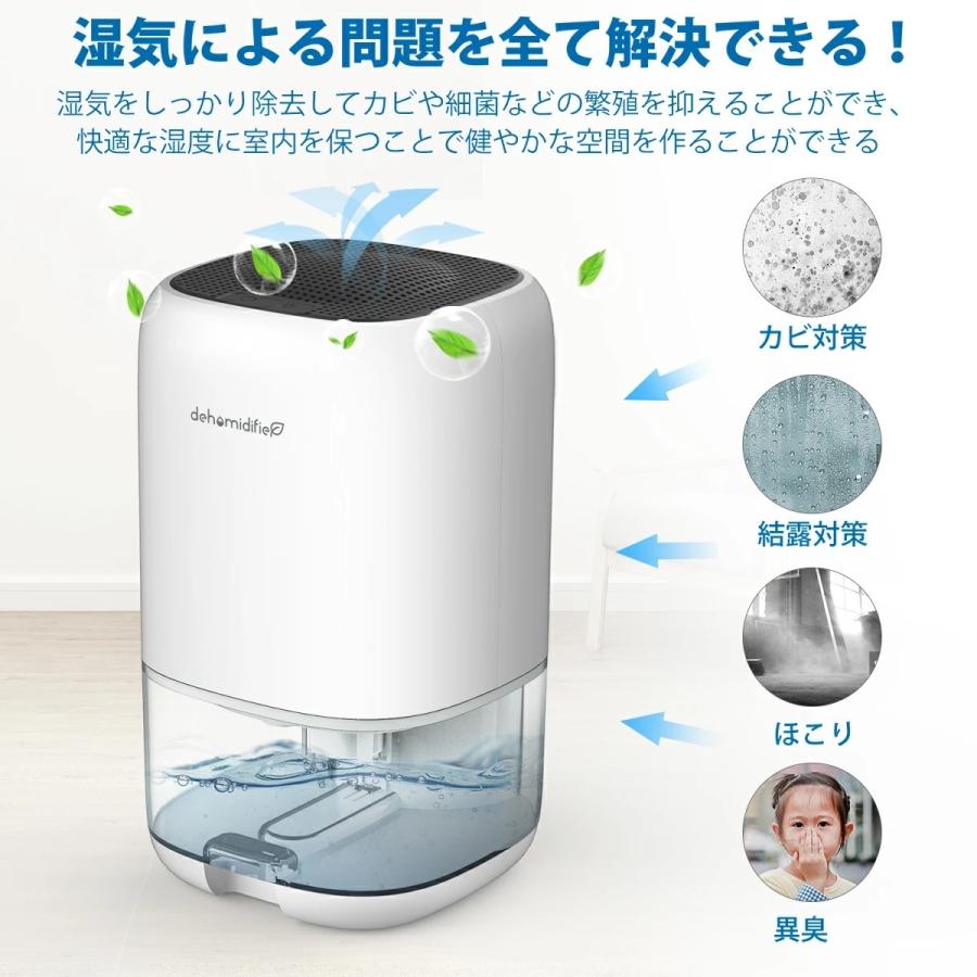 【商談中】KLOUDIC 除湿機 除湿器 小型 1000ml大容量 半導体式 省エネ ワンタッチの操作 強力除湿 梅雨対策 部屋干し 自動停止