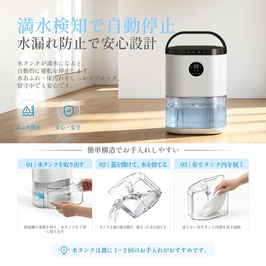 Kloudic 【クーポンで7980円】除湿機 小型 AI自動 2.2L大容量 18畳