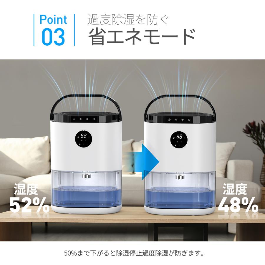 Kloudic 【クーポンで7980円】除湿機 小型 2.2L大容量 家庭用 除湿器