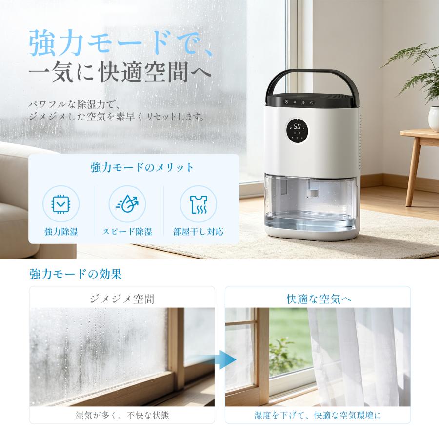 Kloudic 【クーポンで7980円】除湿機 小型 AI自動 2.2L大容量 18畳