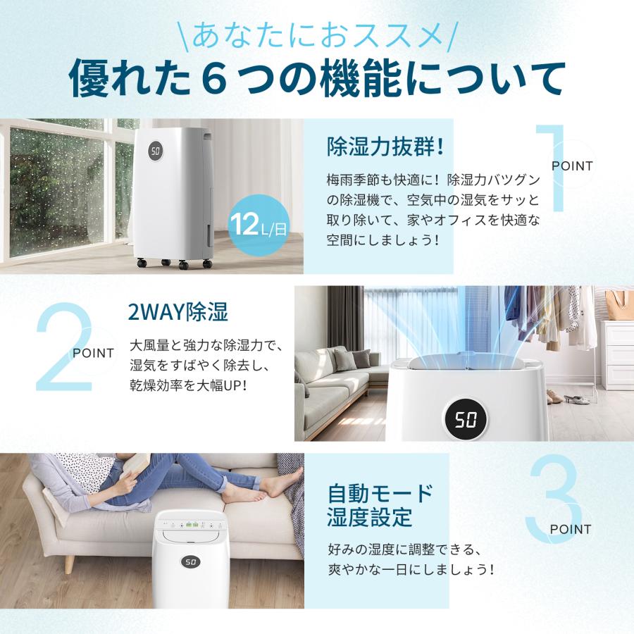 Kloudic 【限定4000円OFF】除湿機 衣類乾燥 28畳 12L/日
