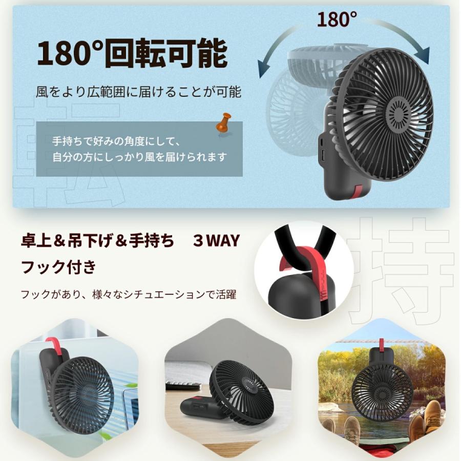 送料関税無料】 ハンディファン 携帯 手持ち 卓上 usb扇風機 充電式 720°角度調節 静音 LIMON/クールファン/ハンディファン/持ち運び扇風機/コンパクト扇風機