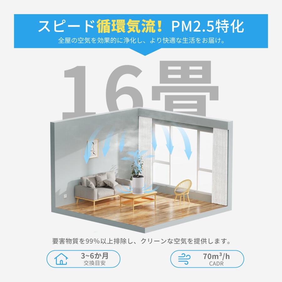 アロマ空気清浄機　ウイルス、花粉対策 空気清浄機 小型 花粉対策 ウイルス対策 16畳 コンパクト 軽量