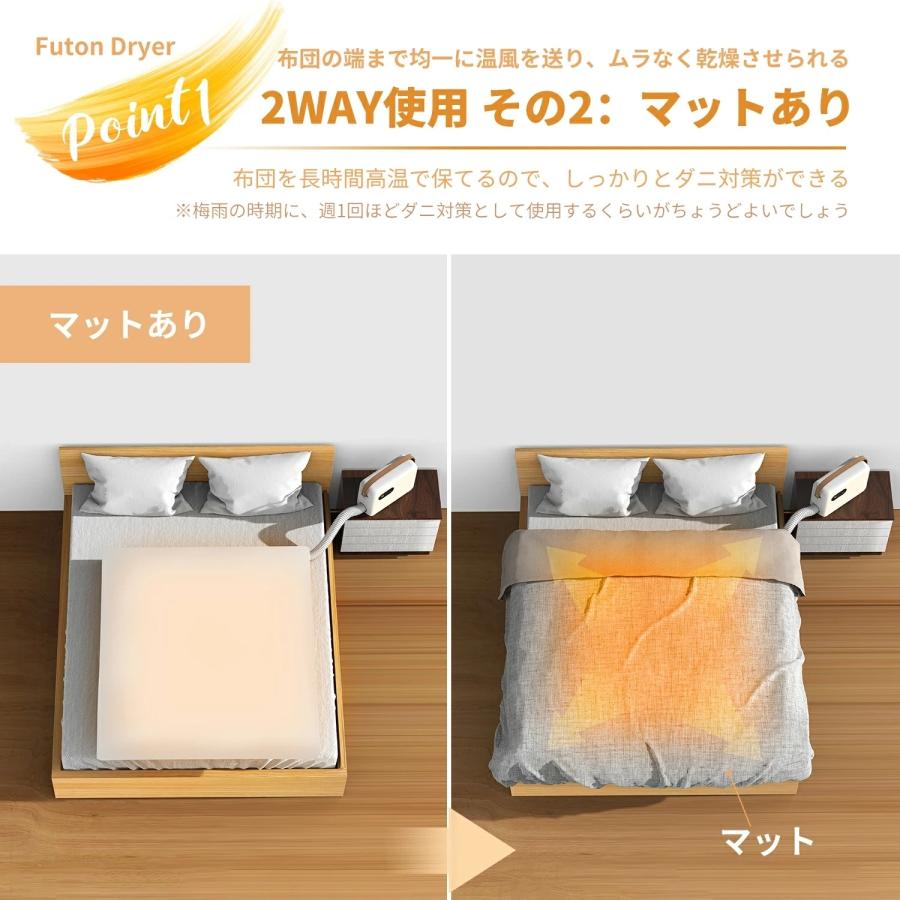 KLOUDIC 布団乾燥機 衣類乾燥 花粉対策 梅雨対策 ダニ退治