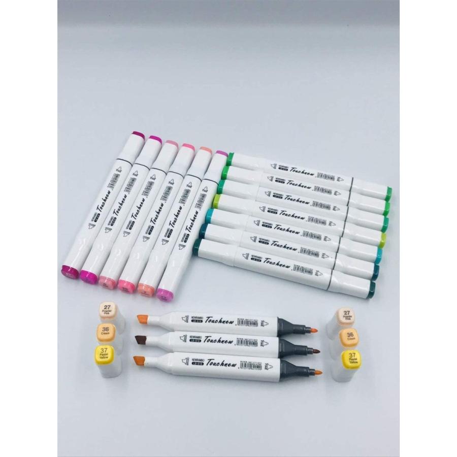 60色 マーカーペン 収納ケース付き イラスト 美術 2種類のペン先