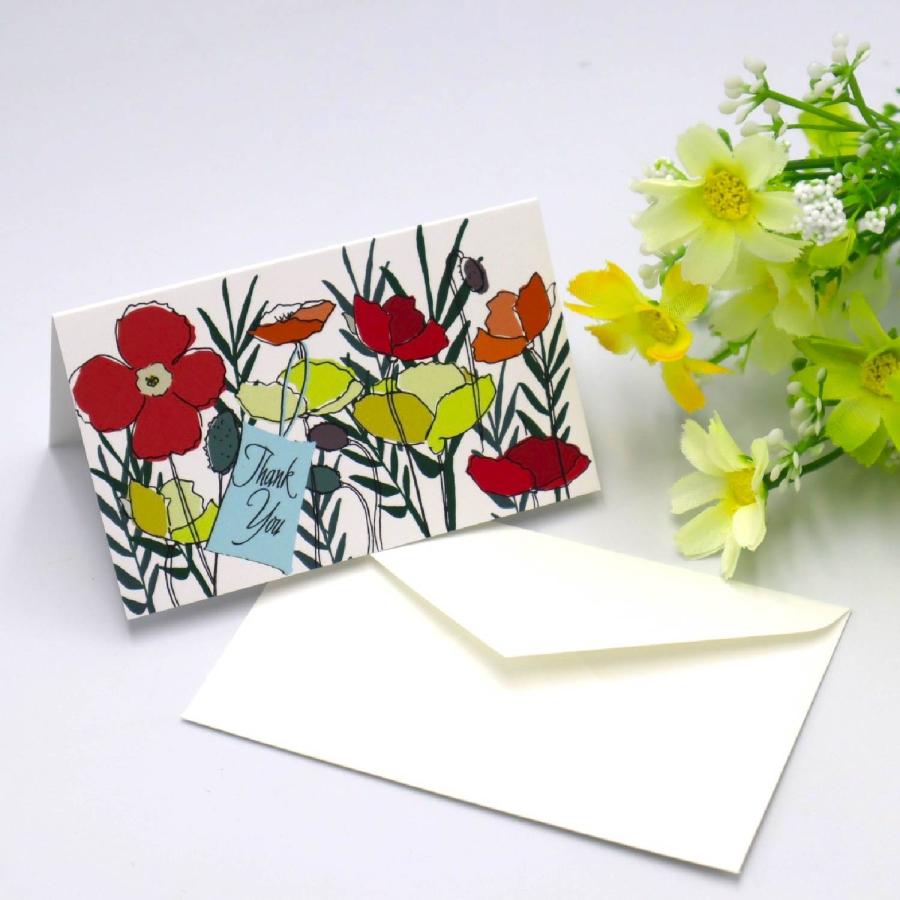メッセージカード ミニサイズ 封筒付き オリジナル 花 フラワー