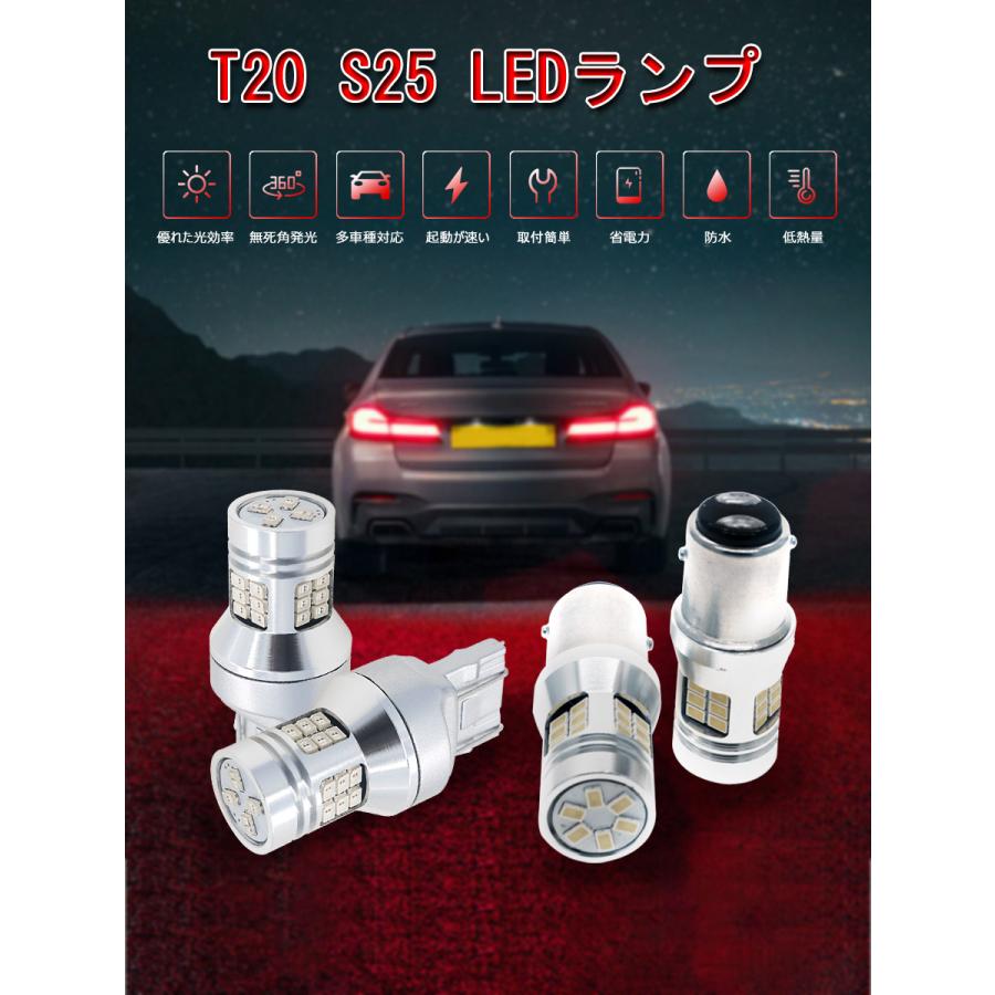 LED S25シングルBA15S レッド赤発光 28SMD 3020チップ 1200lm