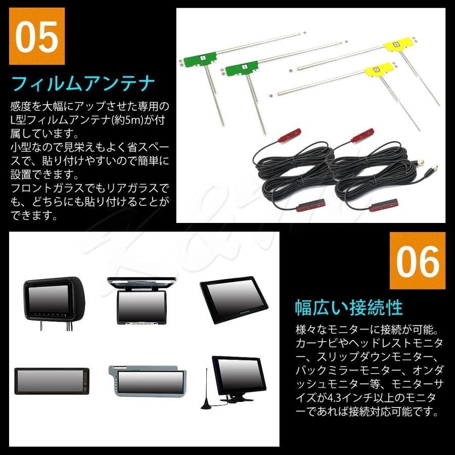 地デジチューナー カーナビ ワンセグ フルセグ HDMI 4x4 4チューナー 4アンテナ 高性能 高画質 TV 車載 miniB-CASカード付き 6ヶ月保証 |  | 05