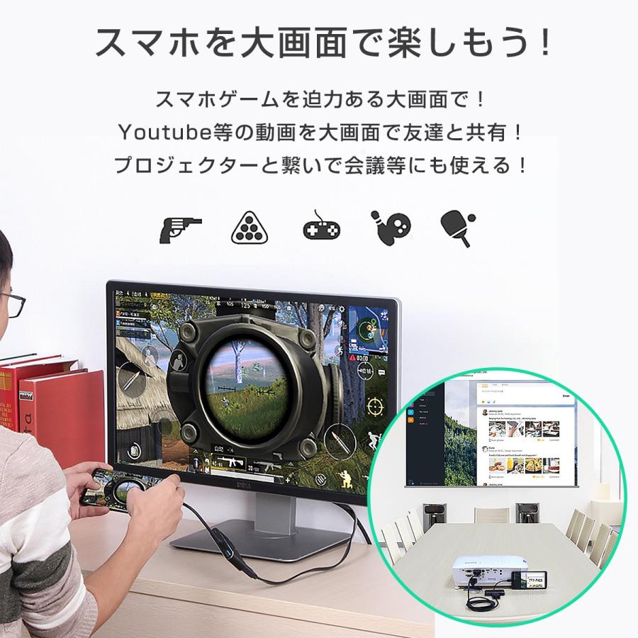 USB Type-C ハブ 5in1 4K USB3.0 ミラーリング HDMI VGA 個別のモニター PD充電 スマホゲーム 拡張 変換 黒 軽量 Mac Windows対応 1ヶ月保証 |  | 05