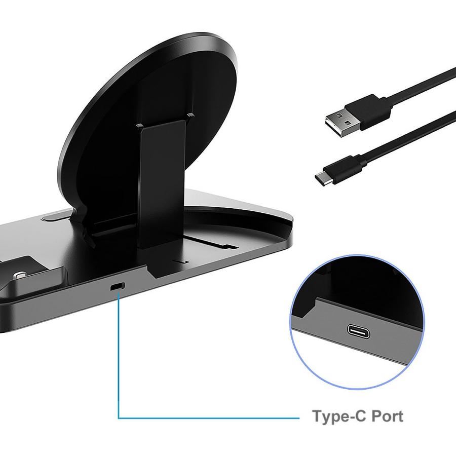 iphone apple watch AirPods 充電 3in1 Qiワイヤレス スタンド 折り畳み式 Android アップルウォッチ 同時充電 無線 ワイヤレスチャージャー 1ヶ月保証 |  | 05