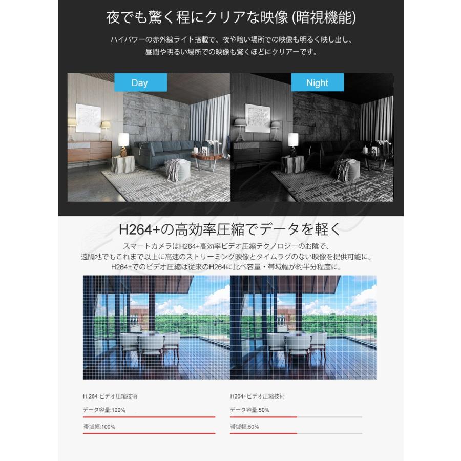 防犯カメラ ワイヤレス 500万画素「C22Q/SD128.A」 VSTARCAM 小型 防犯カメラ ワイヤレス C22Q 500万画素 ONVIF対応