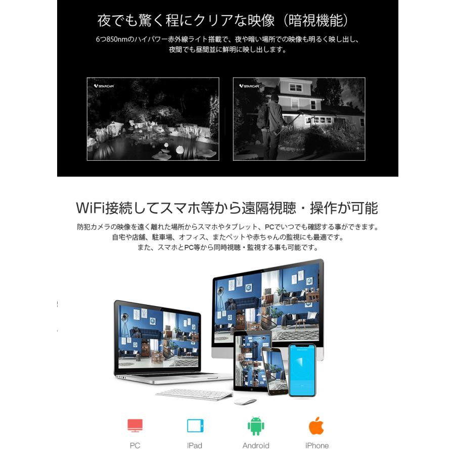 [大特価] 防犯カメラ ワイヤレス CS66Q-X18 VStarcam 400万画素 18倍ズーム ONVIF対応 wifi 無線 超高画質 屋内外兼用 MicroSDカード録画 PSE 技適 6ヶ月保証 【L3157189837】(16698円)