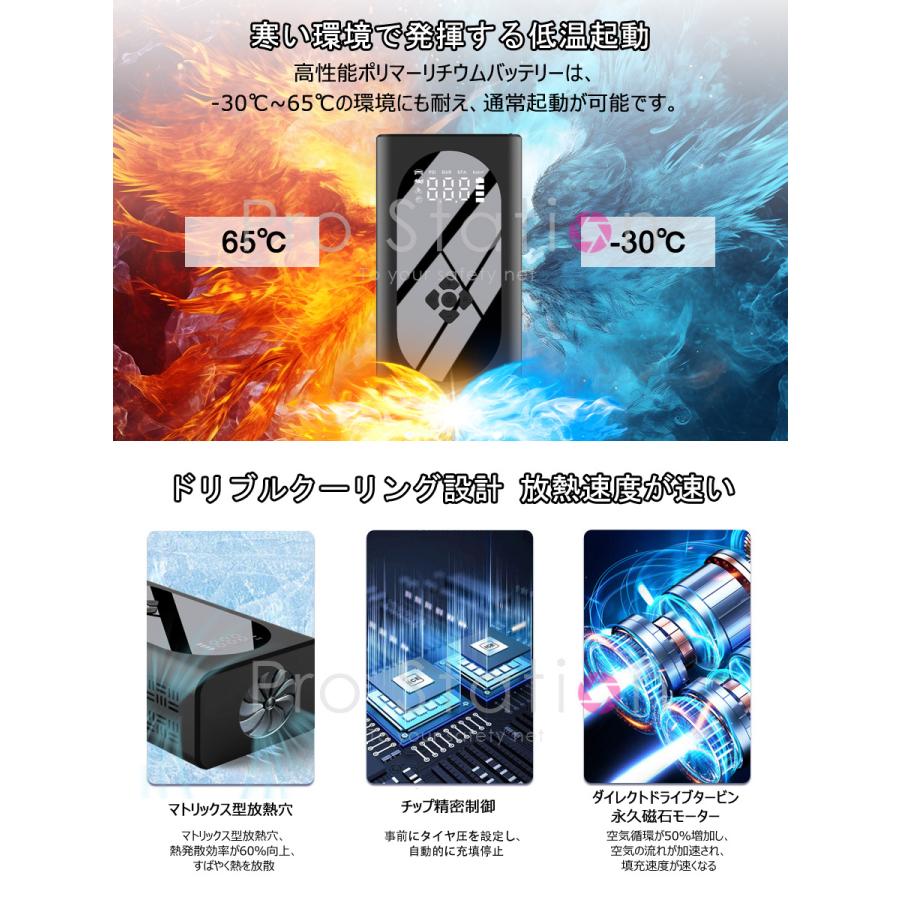 ジャンプスターター 12V車用エンジンスターター 電動空気入れ 12000mAh 最大電流1000A 一台五役 車のバッテリー上がり対策 LED緊急ライト搭載 PSE 6ヶ月保証 |  | 04