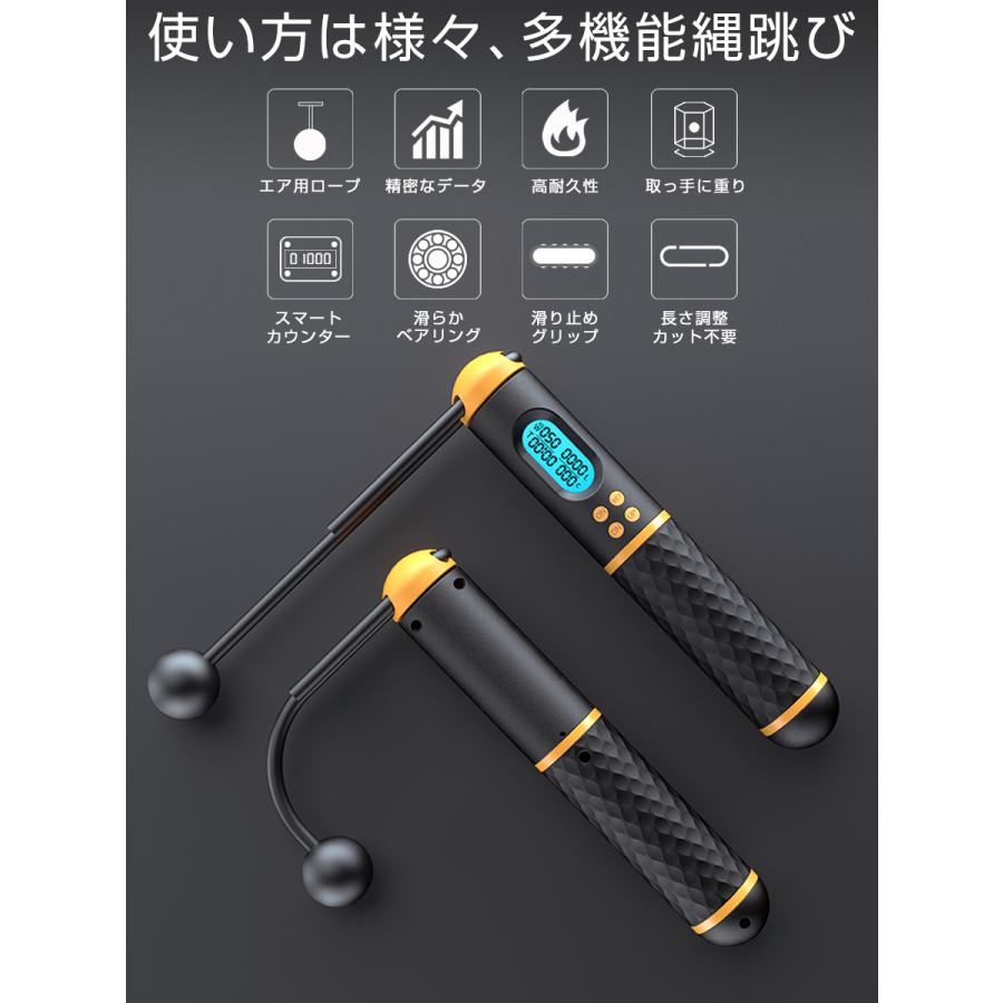 なわとび 縄跳び 黒黄 自宅トレーニング データとして見えるスマートカウンター搭載 消費カロリー 跳んだ回数 2way ダイエット 有酸素運動 1ヶ月保証 Y Kmサービス 通販 Yahoo ショッピング