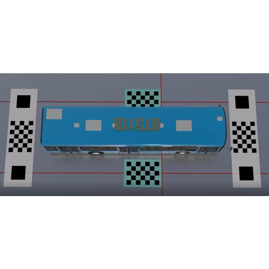 3Dアラウンドビュー調整シート前後4.4*1.2M 左右1.6M*1.2M 中型大型車