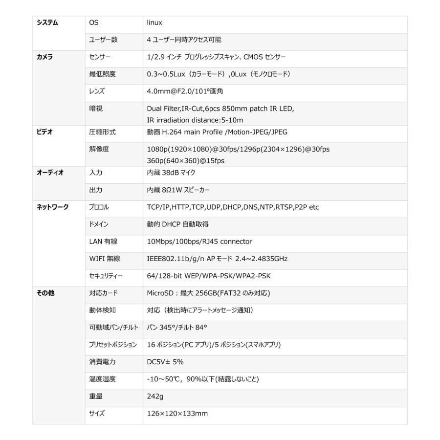 防犯カメラ ワイヤレス C24S VStarcam 300万画素 ONVIF対応 人型フレーミング 人体追跡 動体検知 MicroSDカード録画 録音 遠隔監視 屋内用 PSE 技適 6ヶ月保証 | VSTARCAM | 08
