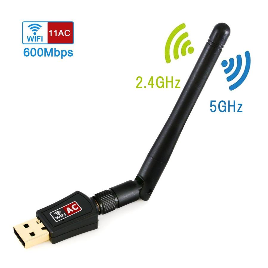 usb wifi アダプター 子機 親機 無線lan ハイパワーアンテナ 11ac/n/a/g/b 2.4GHz 150Mbps/5GHz 433Mbps対応 Windows 1ヶ月保証｜km-serv1ce