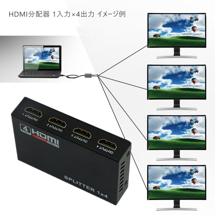 HDMI分配器 HDMI スプリッター 1入力4出力 4k 2K FHD 3D映像対応 電源アダプター TV PC 任天堂スイッチ Fire TV Stick等に対応 1ヶ月保証｜km-serv1ce｜07