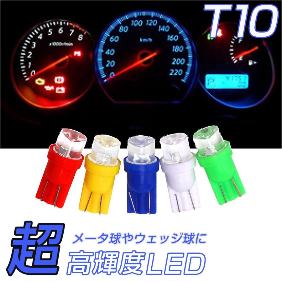 LED T10 白 SMD メーター球 タコランプ インジケーター エアコンパネル