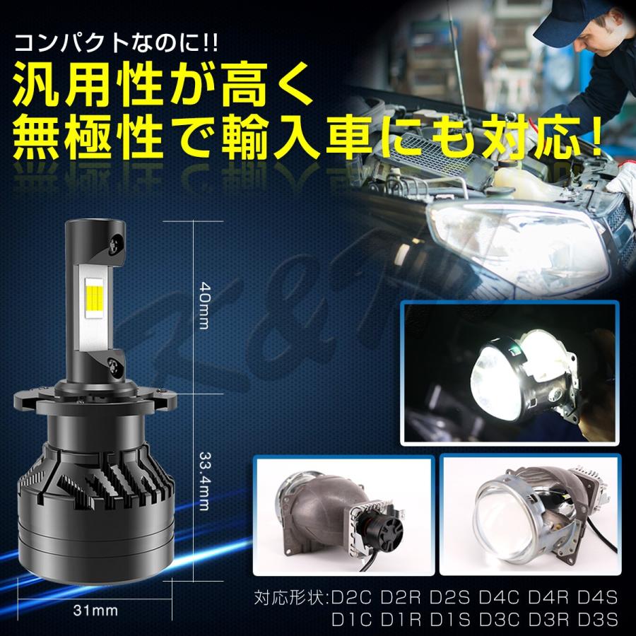 TOYOTA用の非純正品 クラウン ハイブリッド H20.2〜＃ GWS204 ヘッドライト(LO)[D4S] LED D4S 2個入り 12V 24V 6ヶ月保証｜km-serv1ce｜05