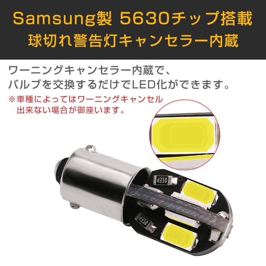 AUDI用の非純正品 80 H2〜H3 89 車幅灯[T8.5(BA9S)] LED 白 BA9S 8連 2個入り 12V 1ヶ月保証｜km-serv1ce｜02