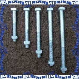 架線金物 4BN12×180 四角ボルトナット M12 首下180mm 溶融亜鉛メッキ [49084] | 
