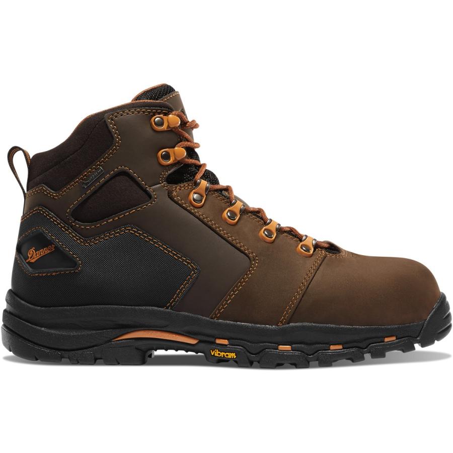 ダナーワークブーツ 防水 DANNER Vicious 4.5 Brown Orange Composite Toe NMT 13860｜kmbooth｜03