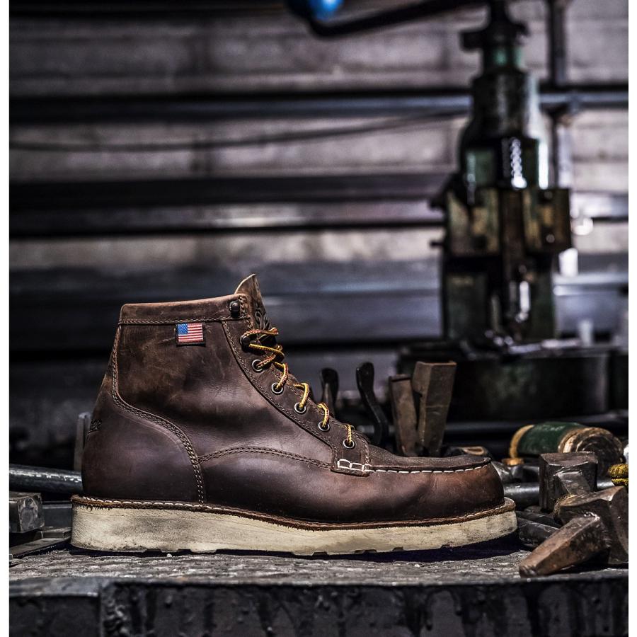 ダナーブーツ DANNER BULL RUN MOC TOE 6 BROWN Steel Toe ブルラン