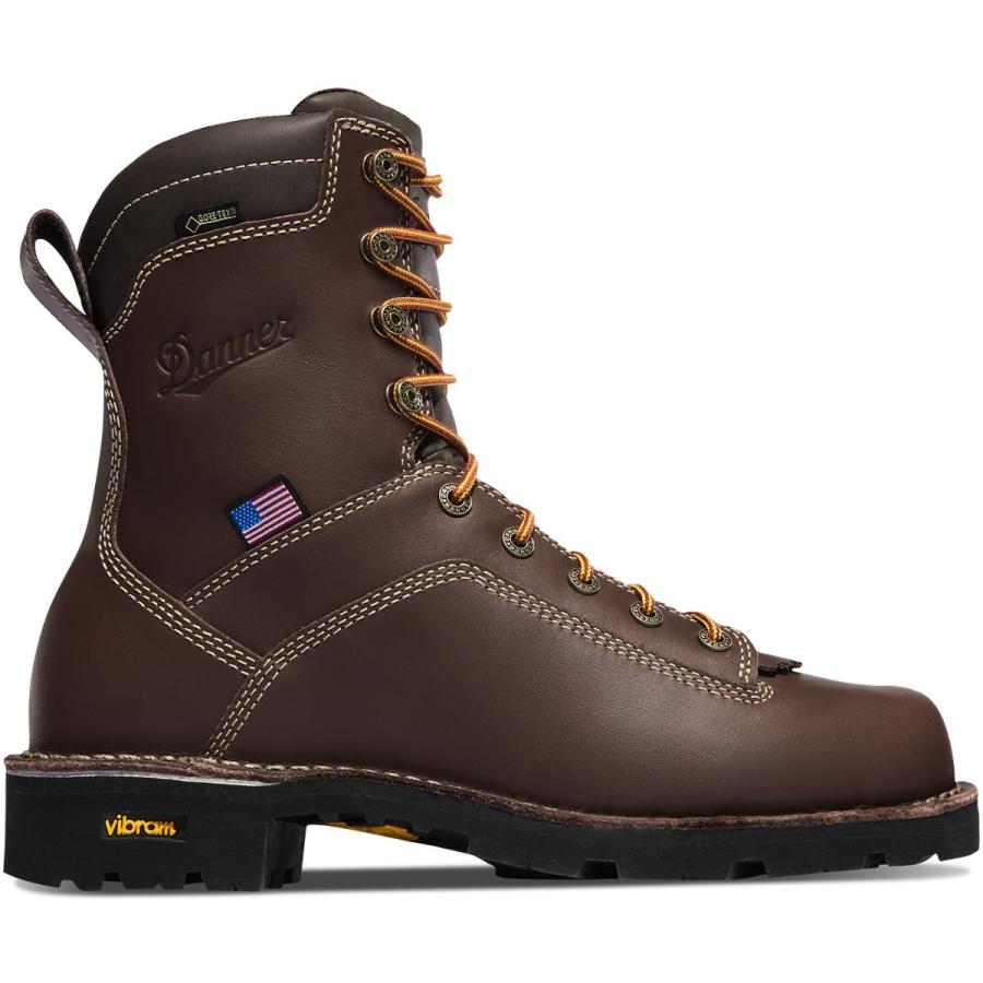 ダナーワークブーツ DANNER Quarry USA Brown Alloy Toe 17307 | Danner | 01