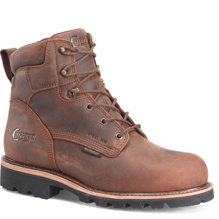CHIPPEWA チペワ 59207 Super DNA 6インチ 防水 スチールトゥ ワークブーツ メンズ Walnut | CHIPPEWA | 01