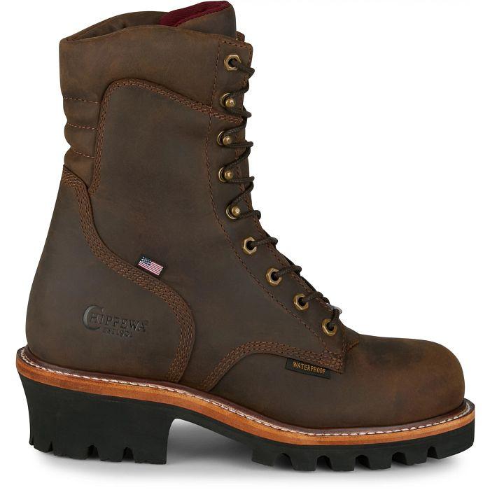 CHIPEWA チペワ SL5407 Super ロガーブーツ 9 防水 スチールトゥ ブラウン | CHIPPEWA | 02