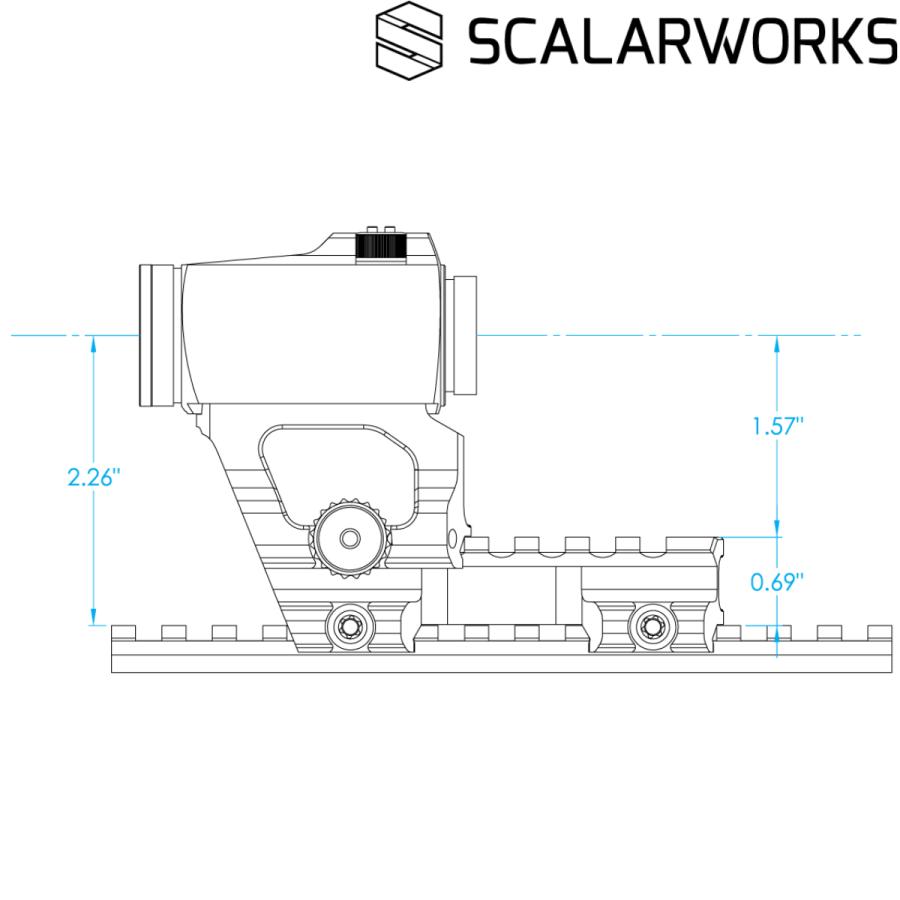 スカラーワークス KICK01 picatinny ライザーマウント SCALARWORKS