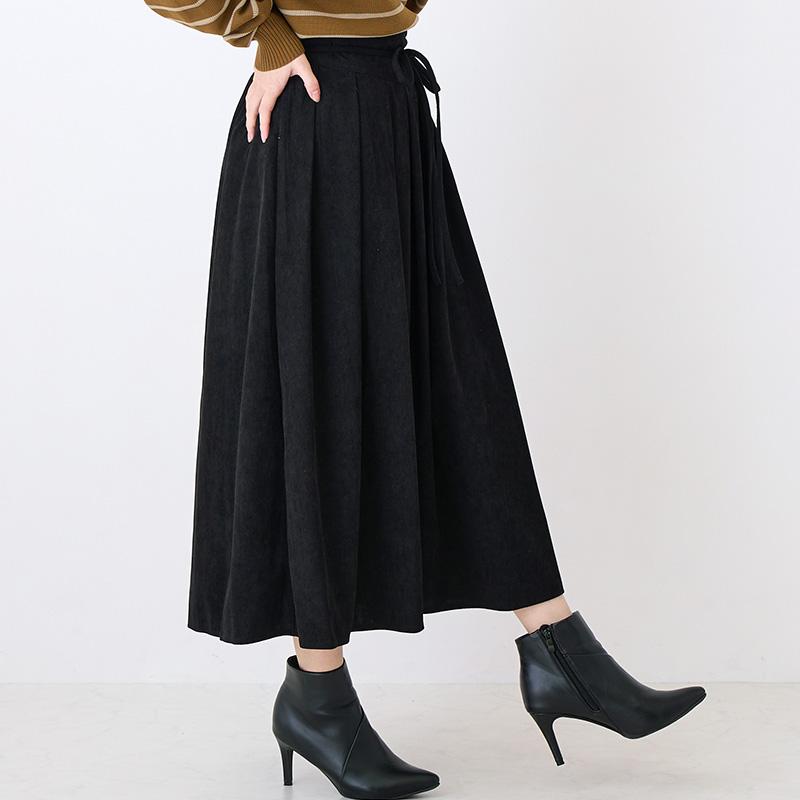 コーデュロイ スカート フレア ロング丈 レディース ロングスカート