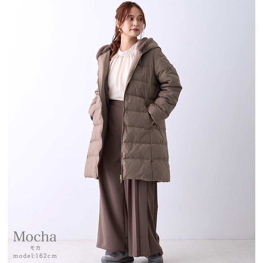 ダウンジャケット レディース ロング ダウン 大きいサイズ