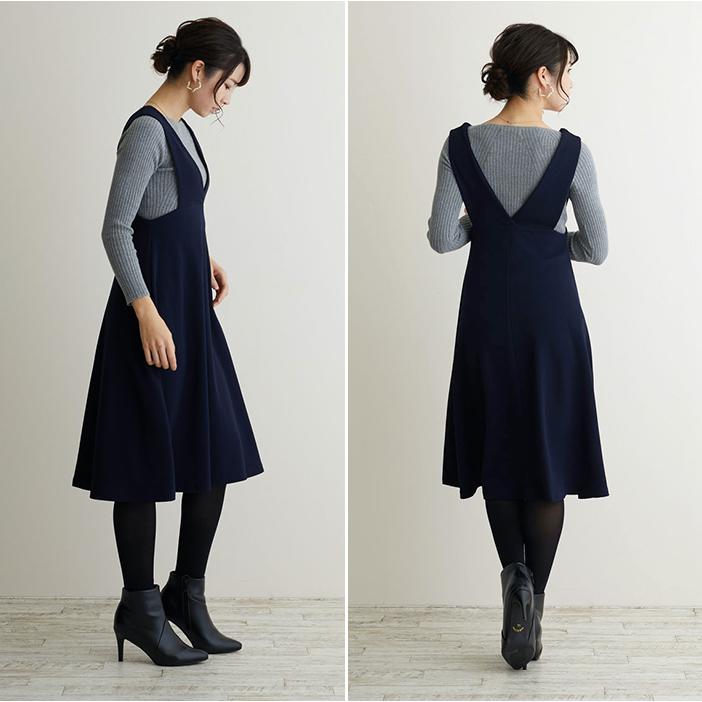 ワンピース レディース ジャンパースカート ロング ノースリーブ 袖なし カジュアル フレア ミモレ丈 マタニティ Vネック きれいめ 代 30代 40代 春夏 春 夏 Tr016 ファッション通販サイト Kmc 通販 Yahoo ショッピング