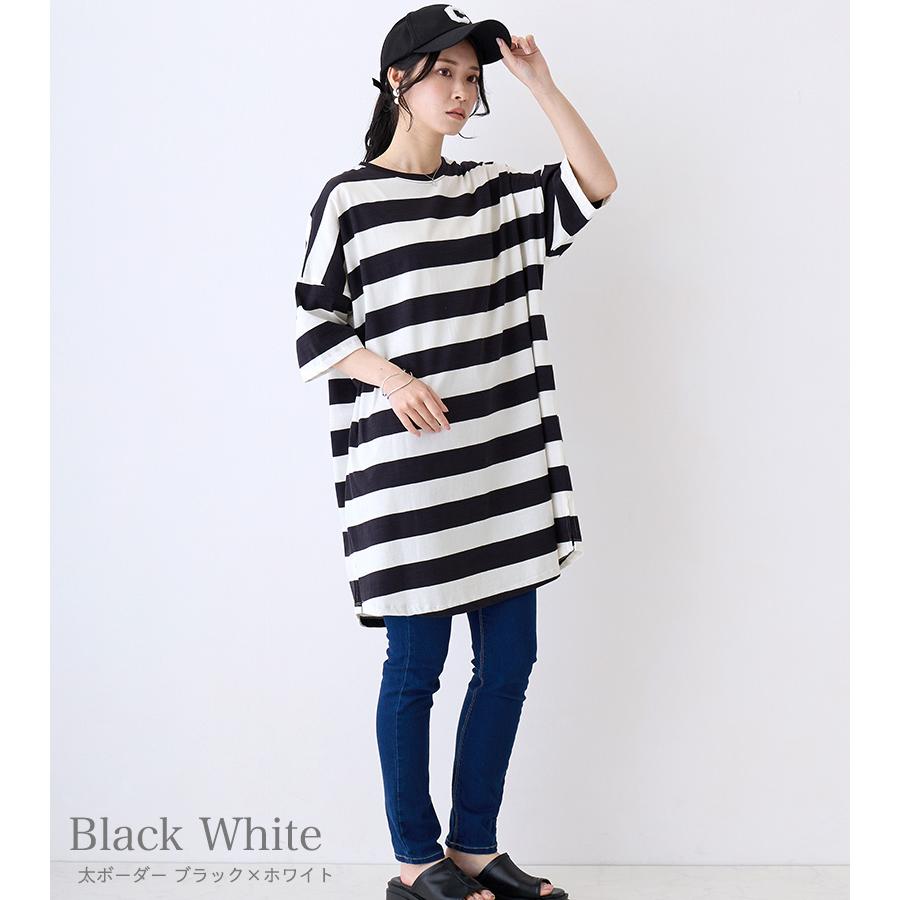 トップス レディース ボーダー カットソー tシャツ チュニック トップス レディース ボーダー カットソー tシャツ チュニック