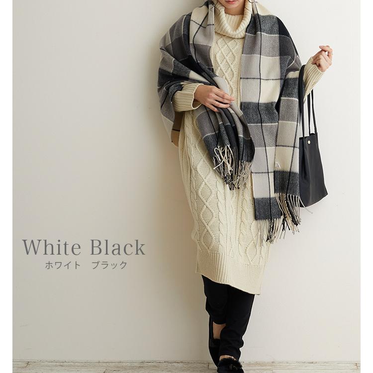 大判ストール 巻き方 マフラー レディース プレゼント チェック 厚手 羽織り 大きい ウールタッチ ブランケット Un090 ファッション通販サイト Kmc 通販 Yahoo ショッピング