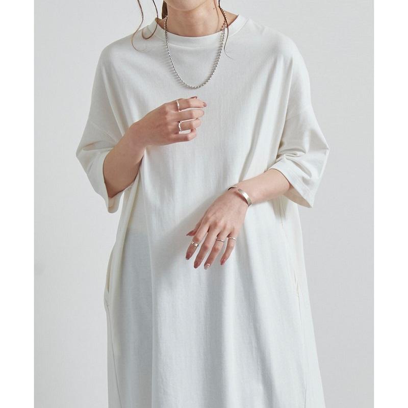 いラインアップ Tシャツ ワンピース 半袖 ロング丈 レディース ロングワンピース 春夏 夏 マキシ丈 カットソー Tシャツワンピ Aライン スリット ゆったり 代 30代 40代 Praxisfrauendorf De