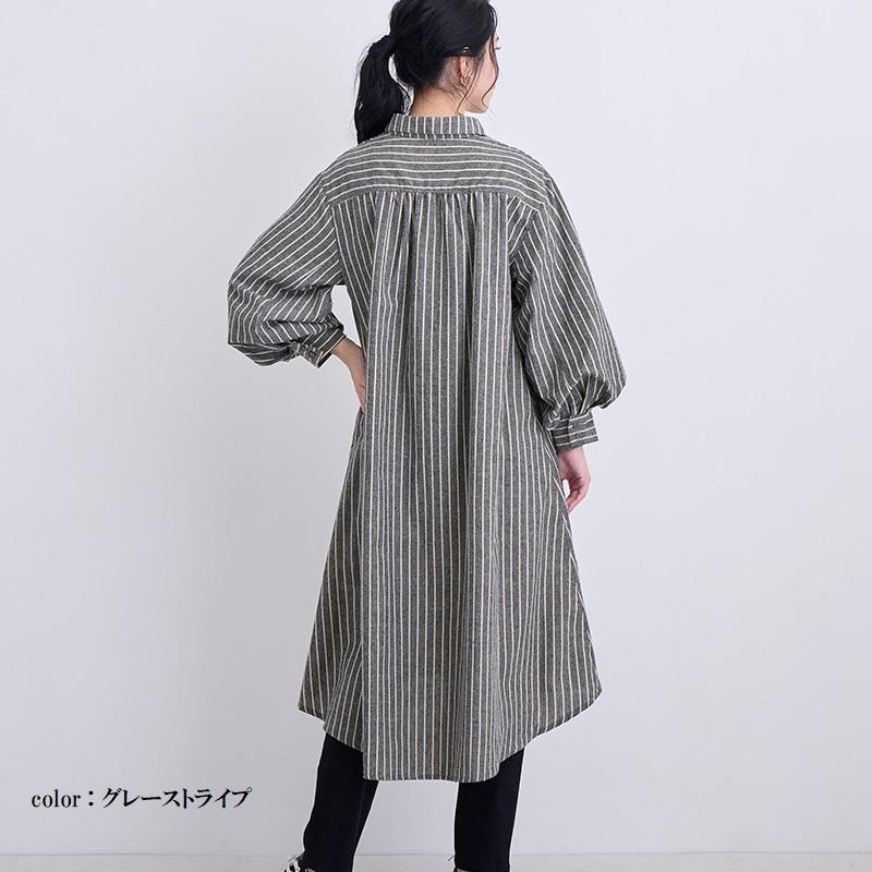 シャツワンピース チェック ロング ストライプ レディース 長袖 シャツワンピース チェック ロング ストライプ レディース 長袖