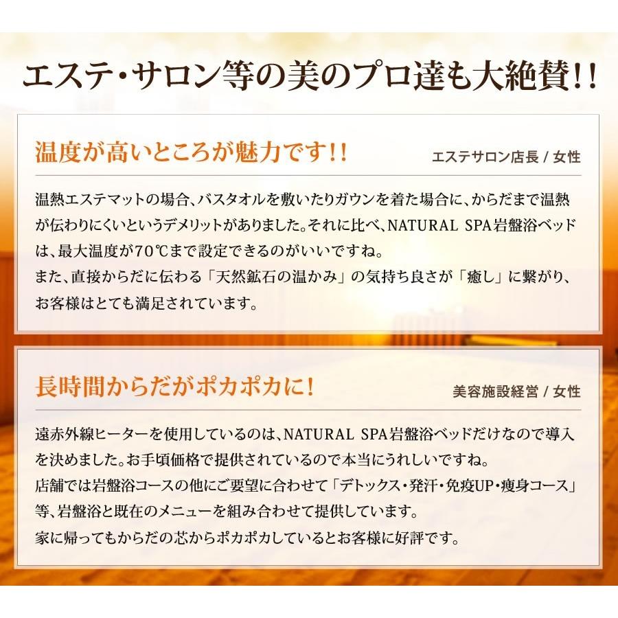 NATURAL SPA 遠赤外線 岩盤浴ベッド100V ご家庭〜業務用対応の画像