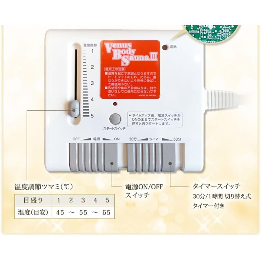 venus body sauna III 遠赤ヒートマット　エステ 楽天市場】ヴィーナスボディサウナ3 【ヒートマット】【エステ
