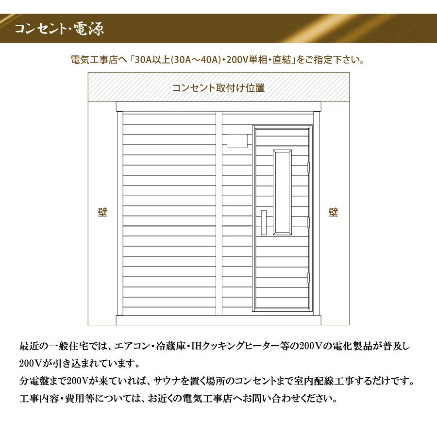 中〜高温・ロウリュ＆ドライ 2WAYサウナ 『NATURAL SPA Loyly＆Dry 3人用』お好み湿度調整可の画像