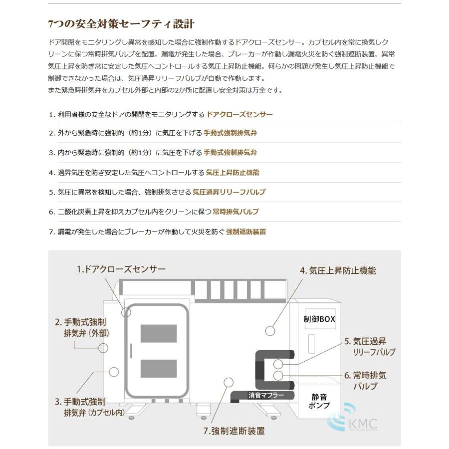 ルーム型 酸素カプセル OXYROOM（オキシルーム）1‐2人用ハード・業務ユース対応モデル 酸素ルームの画像