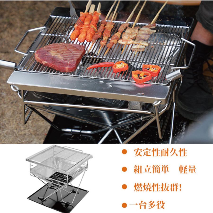 ステンレス製折りたたみBBQグリル ・焚き火台大型Lサイズ。 楽天市場】[受賞記念☆P2倍＋10%OFF] キャンピングムーン 焚き火